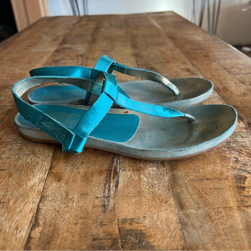 Pedro Garcia Turquoise Thong Sandals Size 7.5